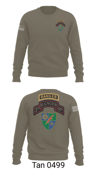 Crew Neck Sweatshirt, 2nd Battalion 75th Ranger Regiment, , Teamtime, Team time, sublimation, custom sports apparel, team uniforms, spirit wear, spiritwear, sports uniforms, custom shirts, team store, custom team store, fundraiser sports, apparel fundraiser