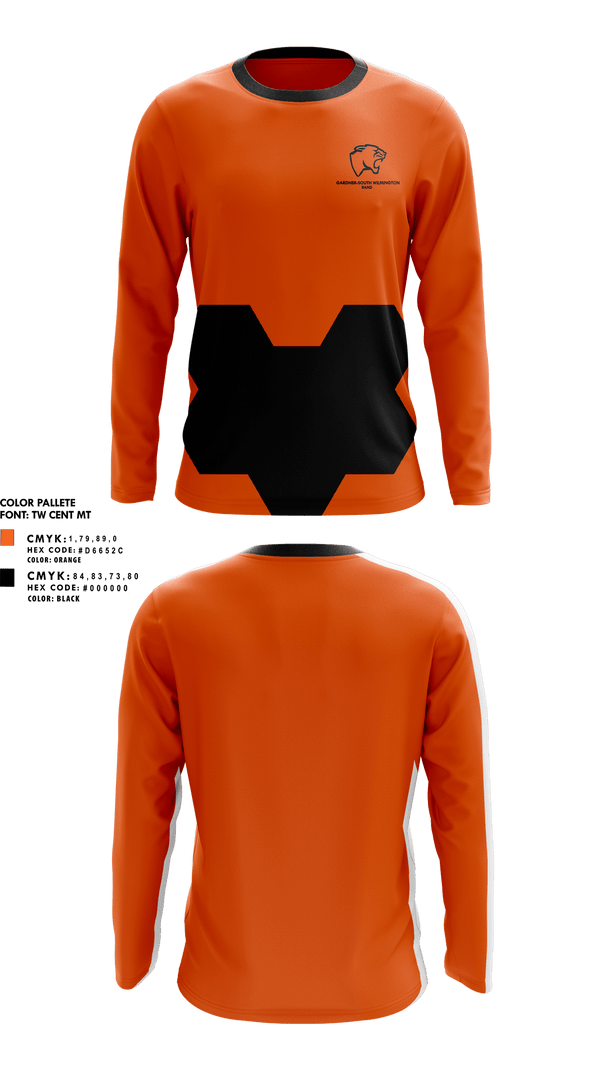 Long Sleeve Performance Shirt, Gardner-South Wilmington High School Band, Spirit Store, Teamtime, Team time, sublimation, custom sports apparel, team uniforms, spirit wear, spiritwear, sports uniforms, custom shirts, team store, custom team store, fundraiser sports, apparel fundraiser