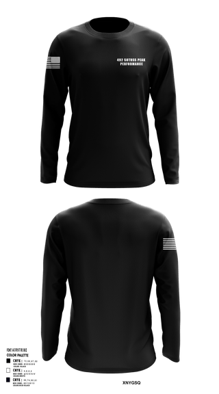 Long Sleeve Performance Shirt, 492 SOTRSS Peak Performance, Air Force, Teamtime, Team time, sublimation, custom sports apparel, team uniforms, spirit wear, spiritwear, sports uniforms, custom shirts, team store, custom team store, fundraiser sports, apparel fundraiser