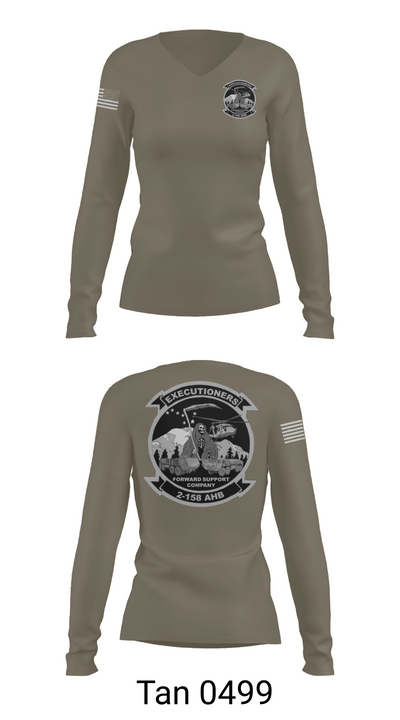 Executioners 26659367 Women's Long Sleeve V-neck Shirt - 77