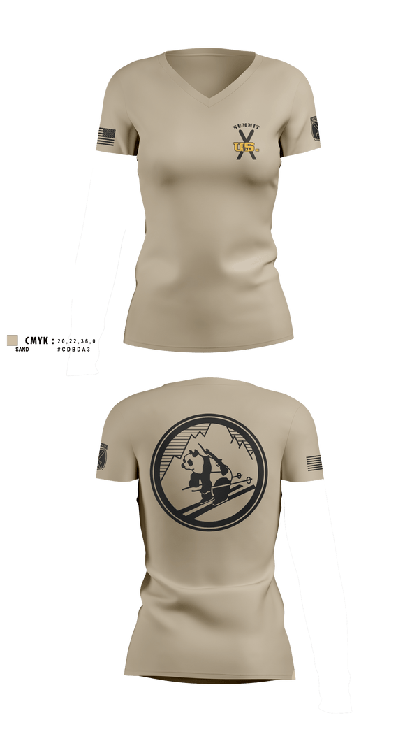 Womens Short Sleeve Vneck Shirt, Diesel, 3-71CAV, Army, Teamtime, Team time, sublimation, custom sports apparel, team uniforms, spirit wear, spiritwear, sports uniforms, custom shirts, team store, custom team store, fundraiser sports, apparel fundraiser