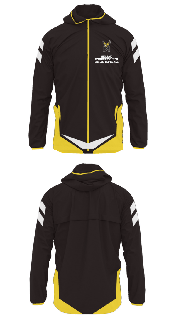Windbreaker, Midland Community High School Softball, Softball, Teamtime, Team time, sublimation, custom sports apparel, team uniforms, spirit wear, spiritwear, sports uniforms, custom shirts, team store, custom team store, fundraiser sports, apparel fundraiser