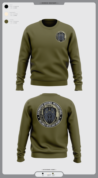Crew Neck Sweatshirt, Overwatch Defense International, , Teamtime, Team time, sublimation, custom sports apparel, team uniforms, spirit wear, spiritwear, sports uniforms, custom shirts, team store, custom team store, fundraiser sports, apparel fundraiser