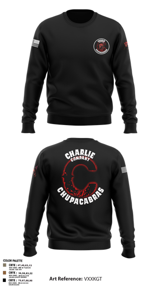 Crew Neck Sweatshirt, C Co Chupacabras, Army, Teamtime, Team time, sublimation, custom sports apparel, team uniforms, spirit wear, spiritwear, sports uniforms, custom shirts, team store, custom team store, fundraiser sports, apparel fundraiser