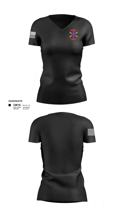 2/11 48743482 Women's Short Sleeve V-neck Shirt - 1