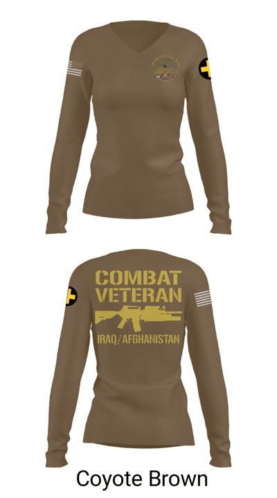 33rd Infantry 79937532 Women's Long Sleeve V-neck Shirt - 17