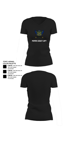 Womens Short Sleeve Vneck Shirt, Pieper Legacy Loft, , Teamtime, Team time, sublimation, custom sports apparel, team uniforms, spirit wear, spiritwear, sports uniforms, custom shirts, team store, custom team store, fundraiser sports, apparel fundraiser