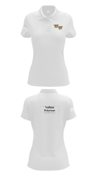 Women's Short Sleeve Performance Polo, Student of Western Wayne, , Teamtime, Team time, sublimation, custom sports apparel, team uniforms, spirit wear, spiritwear, sports uniforms, custom shirts, team store, custom team store, fundraiser sports, apparel fundraiser