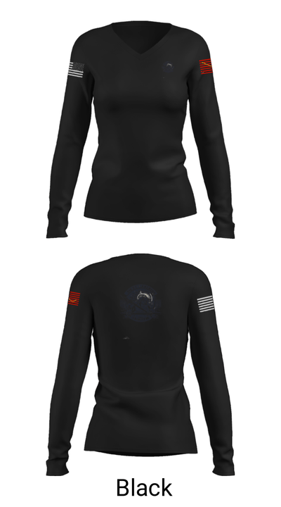 VAQ-131 90962102 Women's Long Sleeve V-neck Shirt - 35