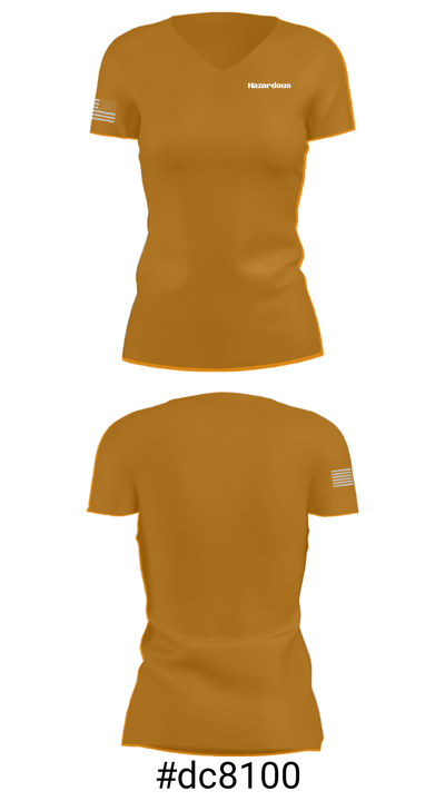 Hazardous 61851314 Women's Short Sleeve V-neck Shirt - 21