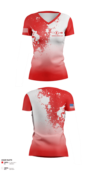 Womens Short Sleeve Vneck Shirt, Fairfield Lacrosse Club, Women's Lacrosse, Teamtime, Team time, sublimation, custom sports apparel, team uniforms, spirit wear, spiritwear, sports uniforms, custom shirts, team store, custom team store, fundraiser sports, apparel fundraiser