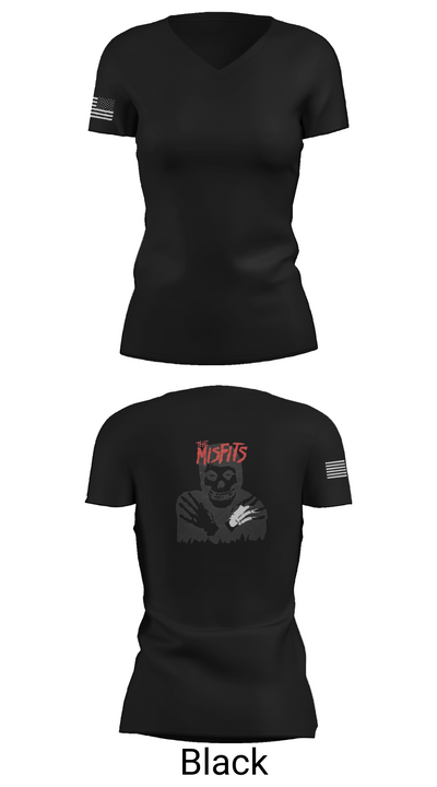 3rd squad 34801732 Women's Short Sleeve V-neck Shirt - 28
