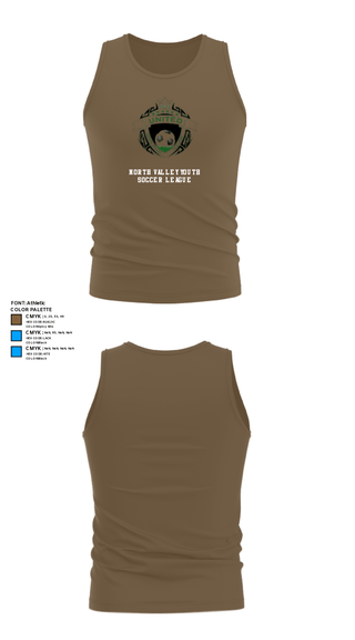 Tank Top, North Valley Youth Soccer League, Men's Soccer, Teamtime, Team time, sublimation, custom sports apparel, team uniforms, spirit wear, spiritwear, sports uniforms, custom shirts, team store, custom team store, fundraiser sports, apparel fundraiser