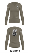 Outlaw Mortar Section 59835743 Women's Long Sleeve V-neck Shirt - 77