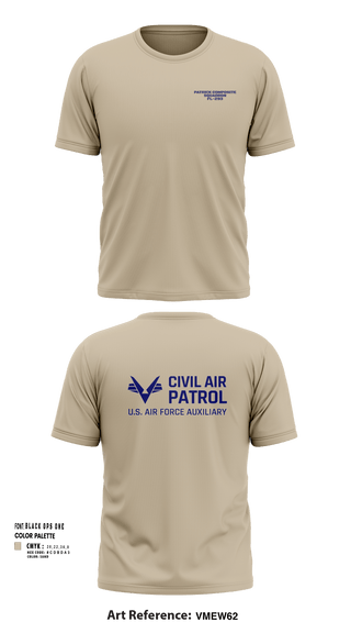 Short Sleeve Performance Shirt, VFW Post 8191Patrick Composite Squadron, Air Force, Teamtime, Team time, sublimation, custom sports apparel, team uniforms, spirit wear, spiritwear, sports uniforms, custom shirts, team store, custom team store, fundraiser sports, apparel fundraiser