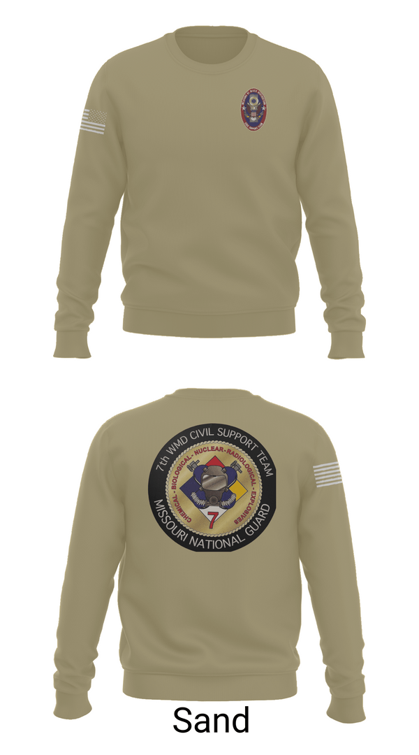 Crew Neck Sweatshirt, 7th CST, Army, Teamtime, Team time, sublimation, custom sports apparel, team uniforms, spirit wear, spiritwear, sports uniforms, custom shirts, team store, custom team store, fundraiser sports, apparel fundraiser