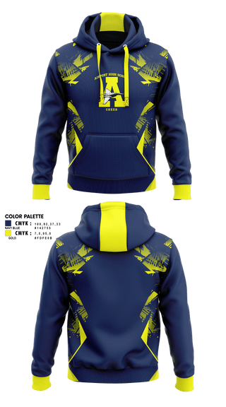 Hoodie, Airport High School Cheer, Cheer, Teamtime, Team time, sublimation, custom sports apparel, team uniforms, spirit wear, spiritwear, sports uniforms, custom shirts, team store, custom team store, fundraiser sports, apparel fundraiser