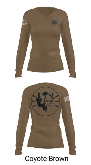 Women's Long Sleeve Vneck Shirt, Wolves, Bravo, 305th MI, Army, Teamtime, Team time, sublimation, custom sports apparel, team uniforms, spirit wear, spiritwear, sports uniforms, custom shirts, team store, custom team store, fundraiser sports, apparel fundraiser