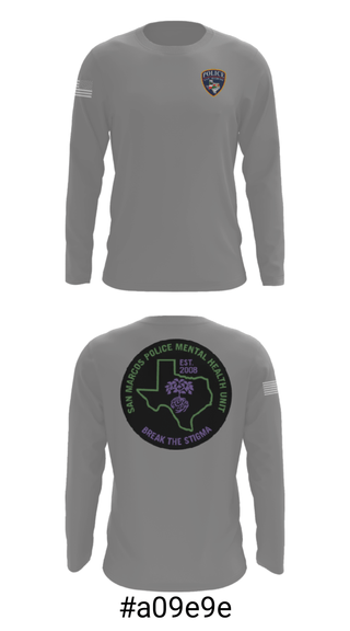 Long Sleeve Performance Shirt, SMPD Mental Health Unit, Police, Teamtime, Team time, sublimation, custom sports apparel, team uniforms, spirit wear, spiritwear, sports uniforms, custom shirts, team store, custom team store, fundraiser sports, apparel fundraiser