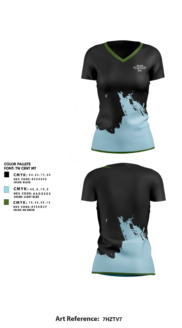 Womens Short Sleeve Vneck Shirt, Lone Star Disc, Golf, Teamtime, Team time, sublimation, custom sports apparel, team uniforms, spirit wear, spiritwear, sports uniforms, custom shirts, team store, custom team store, fundraiser sports, apparel fundraiser