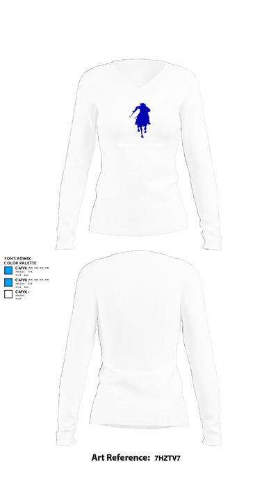 Teaneck High School Soccer 21490565 Women's Long Sleeve V-neck Shirt - 15