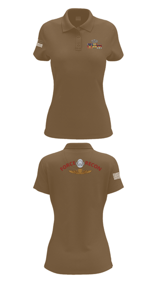 Women's Short Sleeve Performance Polo, B Co. 3rd Recon BnForce Reconnaissance, Marines, Teamtime, Team time, sublimation, custom sports apparel, team uniforms, spirit wear, spiritwear, sports uniforms, custom shirts, team store, custom team store, fundraiser sports, apparel fundraiser
