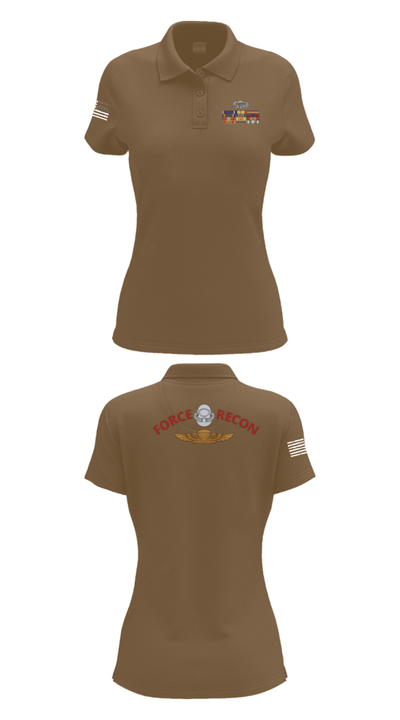 B Co. 3rd Recon Bn 24537683 Women's Short Sleeve Performance Polo  - 15