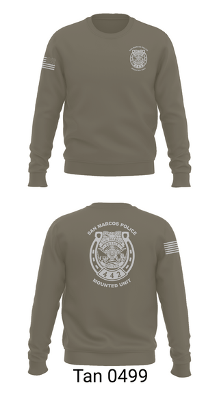 Crew Neck Sweatshirt, San Marcos Police Mounted Unit, , Teamtime, Team time, sublimation, custom sports apparel, team uniforms, spirit wear, spiritwear, sports uniforms, custom shirts, team store, custom team store, fundraiser sports, apparel fundraiser