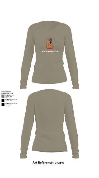 Women's Long Sleeve Vneck Shirt, 3rd Intelligence Battalion, Marines, Teamtime, Team time, sublimation, custom sports apparel, team uniforms, spirit wear, spiritwear, sports uniforms, custom shirts, team store, custom team store, fundraiser sports, apparel fundraiser