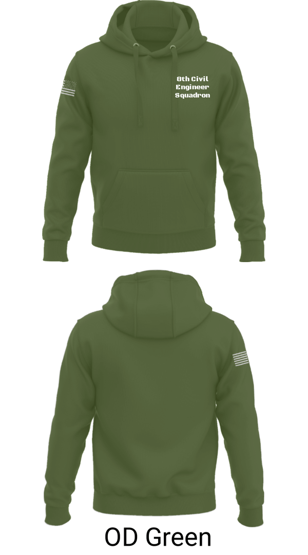 Hoodie, 8th Civil Engineer Squadron, Air Force, Teamtime, Team time, sublimation, custom sports apparel, team uniforms, spirit wear, spiritwear, sports uniforms, custom shirts, team store, custom team store, fundraiser sports, apparel fundraiser