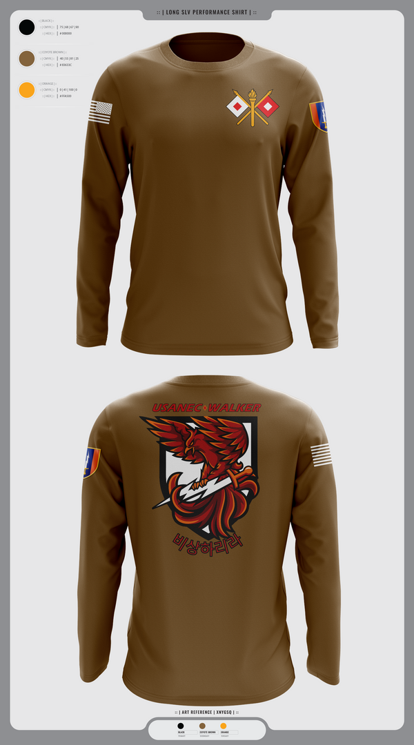Long Sleeve Performance Shirt, USANEC-WALKER, Army, Teamtime, Team time, sublimation, custom sports apparel, team uniforms, spirit wear, spiritwear, sports uniforms, custom shirts, team store, custom team store, fundraiser sports, apparel fundraiser