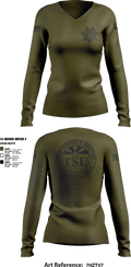TSU 97360574 Women's Long Sleeve V-neck Shirt - 5
