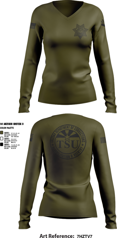 Womens Long Sleeve Vneck Shirt, TSU, Police, Teamtime, Team time, sublimation, custom sports apparel, team uniforms, spirit wear, spiritwear, sports uniforms, custom shirts, team store, custom team store, fundraiser sports, apparel fundraiser
