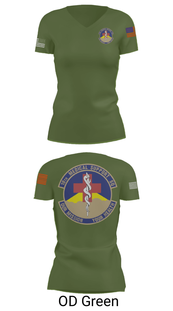Women's Short Sleeve Vneck Shirt, 18 MDSS, Air Force, Teamtime, Team time, sublimation, custom sports apparel, team uniforms, spirit wear, spiritwear, sports uniforms, custom shirts, team store, custom team store, fundraiser sports, apparel fundraiser