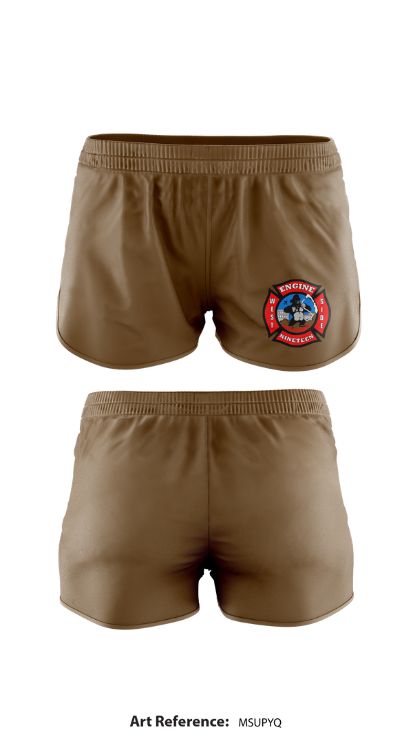 Womens Shorts, Station 19, Fire Department, Teamtime, Team time, sublimation, custom sports apparel, team uniforms, spirit wear, spiritwear, sports uniforms, custom shirts, team store, custom team store, fundraiser sports, apparel fundraiser