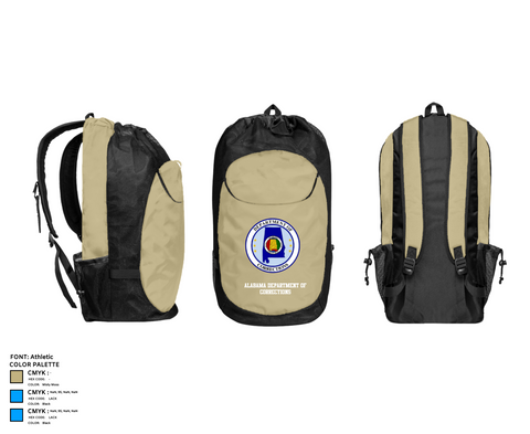 Gear Bag, Alabama Department of Corrections, Police, Teamtime, Team time, sublimation, custom sports apparel, team uniforms, spirit wear, spiritwear, sports uniforms, custom shirts, team store, custom team store, fundraiser sports, apparel fundraiser