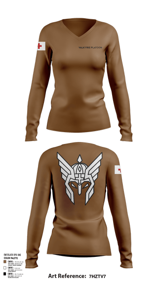 Womens Long Sleeve Vneck Shirt, Evac PLT, RSS, 2CR, , Teamtime, Team time, sublimation, custom sports apparel, team uniforms, spirit wear, spiritwear, sports uniforms, custom shirts, team store, custom team store, fundraiser sports, apparel fundraiser