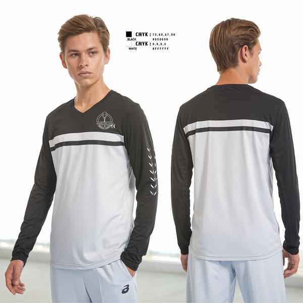 Womens Long Sleeve Vneck Shirt, American Beach Tennis, Tennis, Teamtime, Team time, sublimation, custom sports apparel, team uniforms, spirit wear, spiritwear, sports uniforms, custom shirts, team store, custom team store, fundraiser sports, apparel fundraiser