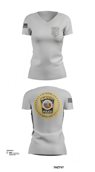 Womens Short Sleeve Vneck Shirt, Swampscott Police, Police, Teamtime, Team time, sublimation, custom sports apparel, team uniforms, spirit wear, spiritwear, sports uniforms, custom shirts, team store, custom team store, fundraiser sports, apparel fundraiser