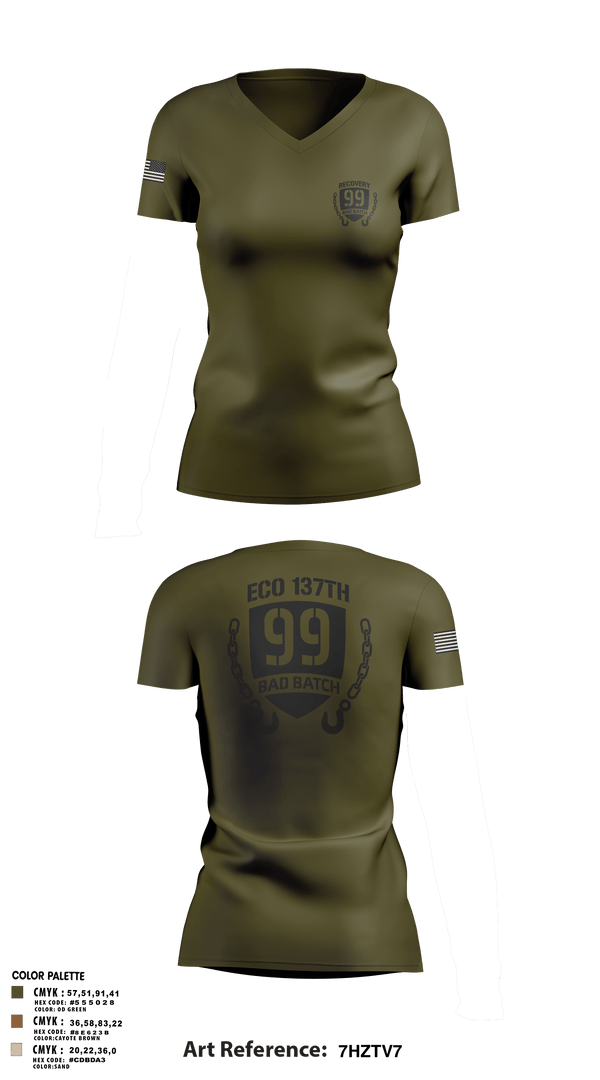 Womens Short Sleeve Vneck Shirt, 137th Echo Company1-137th AV E co, National Guard, Teamtime, Team time, sublimation, custom sports apparel, team uniforms, spirit wear, spiritwear, sports uniforms, custom shirts, team store, custom team store, fundraiser sports, apparel fundraiser