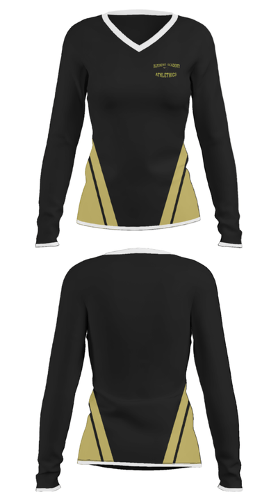 Hammond Academy Of Science & Tech Baseball 976805 Women's Long Sleeve V-neck Shirt - 23