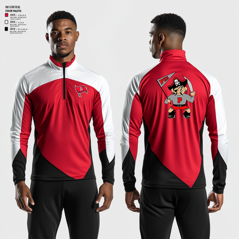Quarter Zip Jacket, Palatine pirates, Baseball, Teamtime, Team time, sublimation, custom sports apparel, team uniforms, spirit wear, spiritwear, sports uniforms, custom shirts, team store, custom team store, fundraiser sports, apparel fundraiser