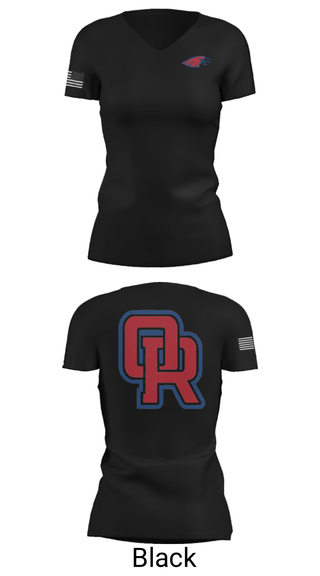 Women's Short Sleeve Vneck Shirt, Oak Ridge High School Tennis, Tennis, Teamtime, Team time, sublimation, custom sports apparel, team uniforms, spirit wear, spiritwear, sports uniforms, custom shirts, team store, custom team store, fundraiser sports, apparel fundraiser