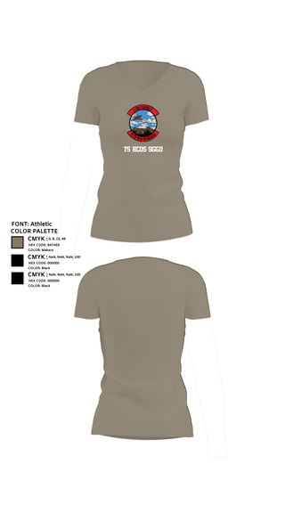 Womens Short Sleeve Vneck Shirt, 75 HCOS SGGD, Air Force, Teamtime, Team time, sublimation, custom sports apparel, team uniforms, spirit wear, spiritwear, sports uniforms, custom shirts, team store, custom team store, fundraiser sports, apparel fundraiser