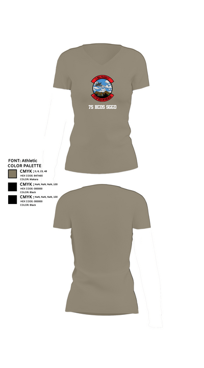 75 HCOS SGGD 45725034 Women's Short Sleeve V-neck Shirt - 64