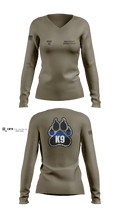 Vance County Sheriff's Office  K9 Unit 48237740 Women's Long Sleeve V-neck Shirt -1 11