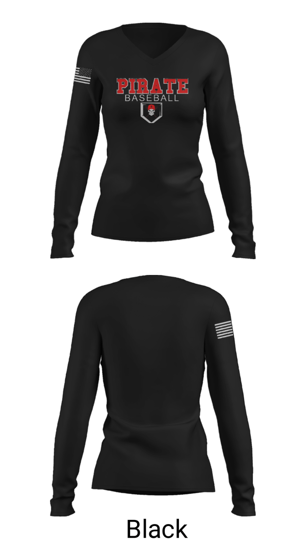 Women's Long Sleeve Vneck Shirt, Grants High School Baseball, Baseball, Teamtime, Team time, sublimation, custom sports apparel, team uniforms, spirit wear, spiritwear, sports uniforms, custom shirts, team store, custom team store, fundraiser sports, apparel fundraiser