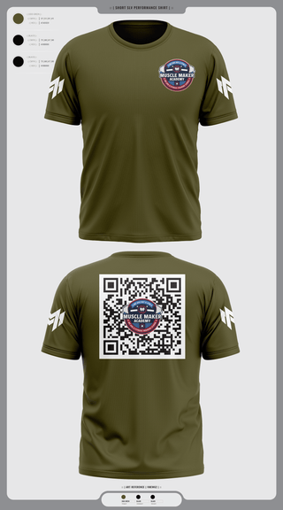 Short Sleeve Performance Shirt, Muscle Maker Academy, Space Force, Teamtime, Team time, sublimation, custom sports apparel, team uniforms, spirit wear, spiritwear, sports uniforms, custom shirts, team store, custom team store, fundraiser sports, apparel fundraiser