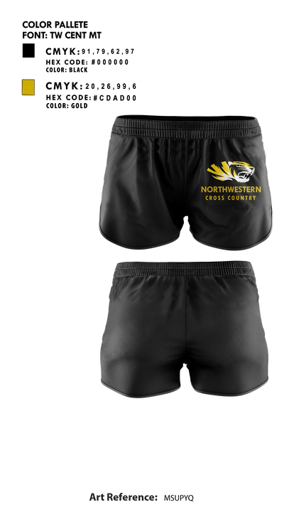Northwestern High School Cross Country 87859769 Women's Shorts - 1