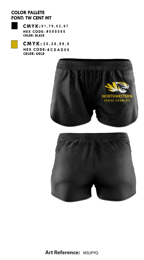 Womens Shorts, Northwestern High School Cross Country, Cross Country, Teamtime, Team time, sublimation, custom sports apparel, team uniforms, spirit wear, spiritwear, sports uniforms, custom shirts, team store, custom team store, fundraiser sports, apparel fundraiser